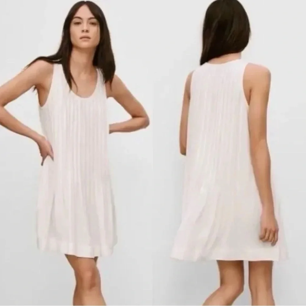 Aritzia Babaton Ilja Pleated Black Dress in Black - Picture 3 of 11